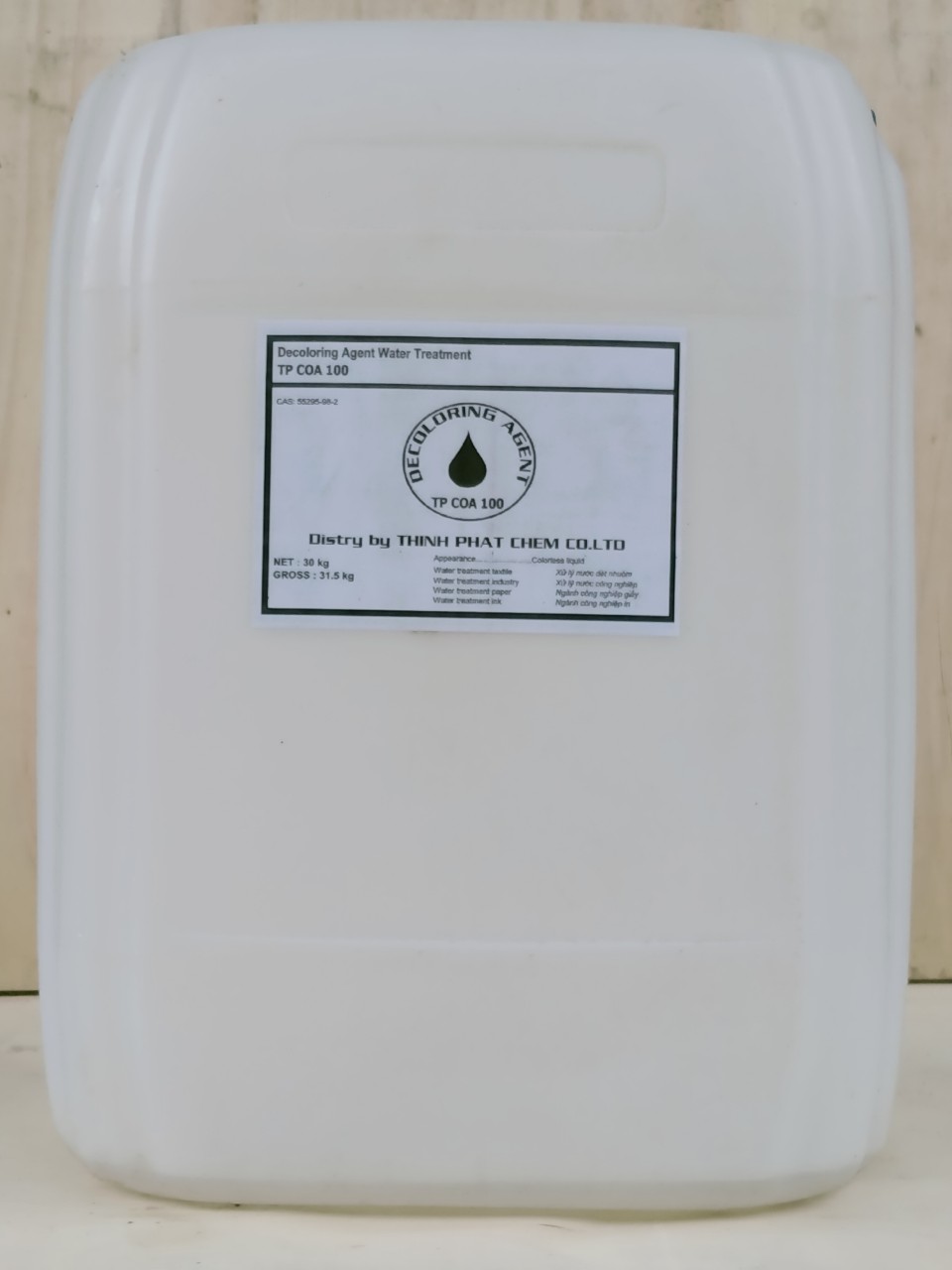 Water decoloring Agent- TP COA100, 30kg/can, China